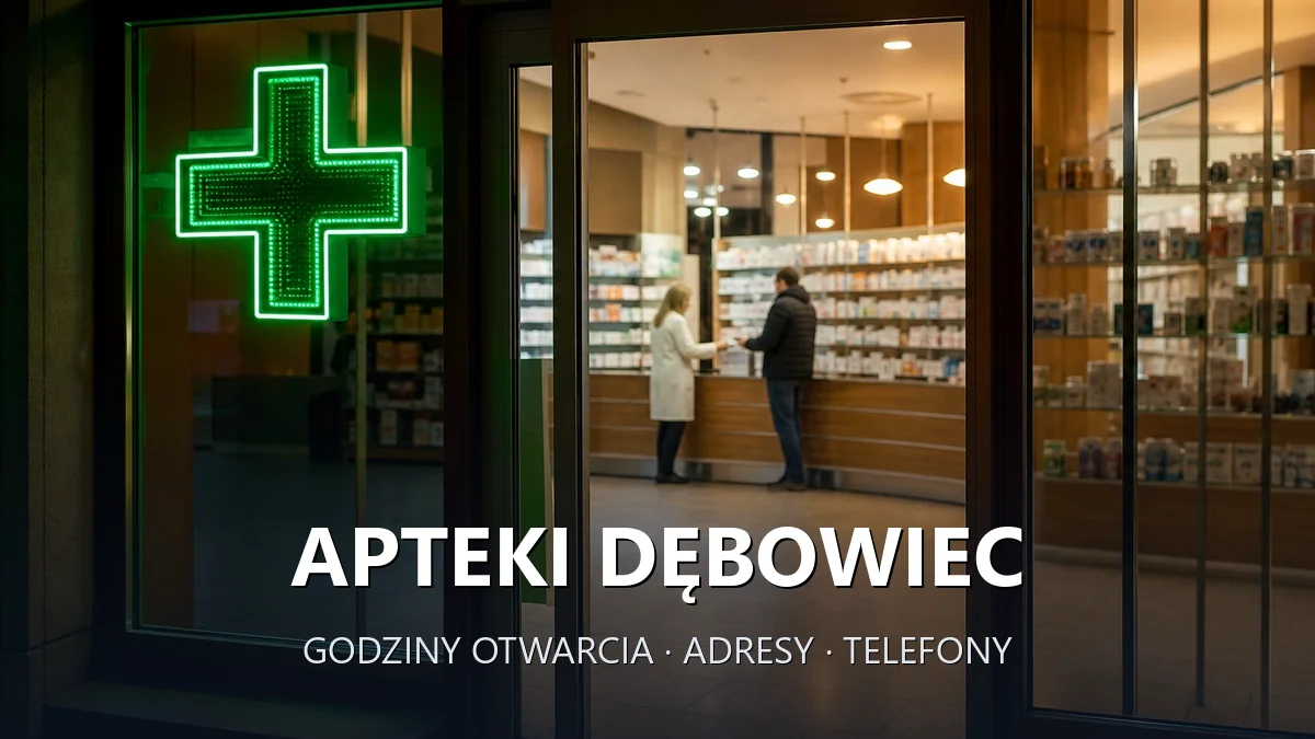 Apteki Dębowiec, powiat jasielski - adresy, telefony, godziny otwarcia