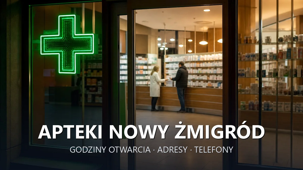 Apteki Nowy Żmigród, powiat jasielski - adresy, telefony, godziny otwarcia