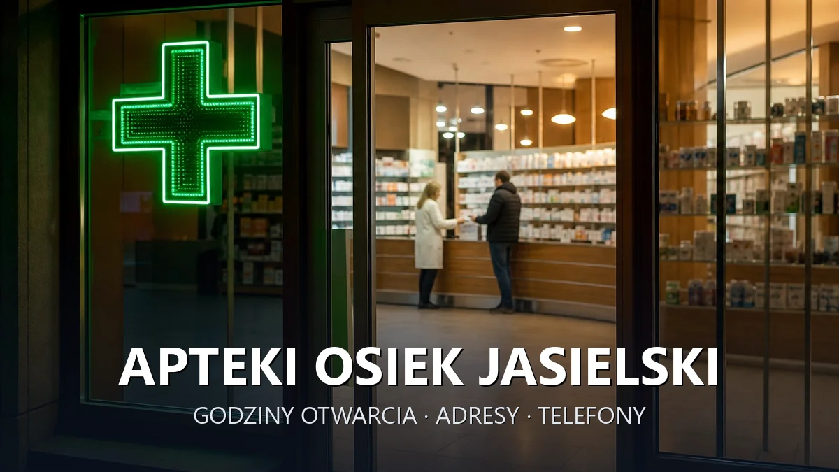 Apteki Osiek Jasielski, powiat jasielski - adresy, telefony, godziny otwarcia