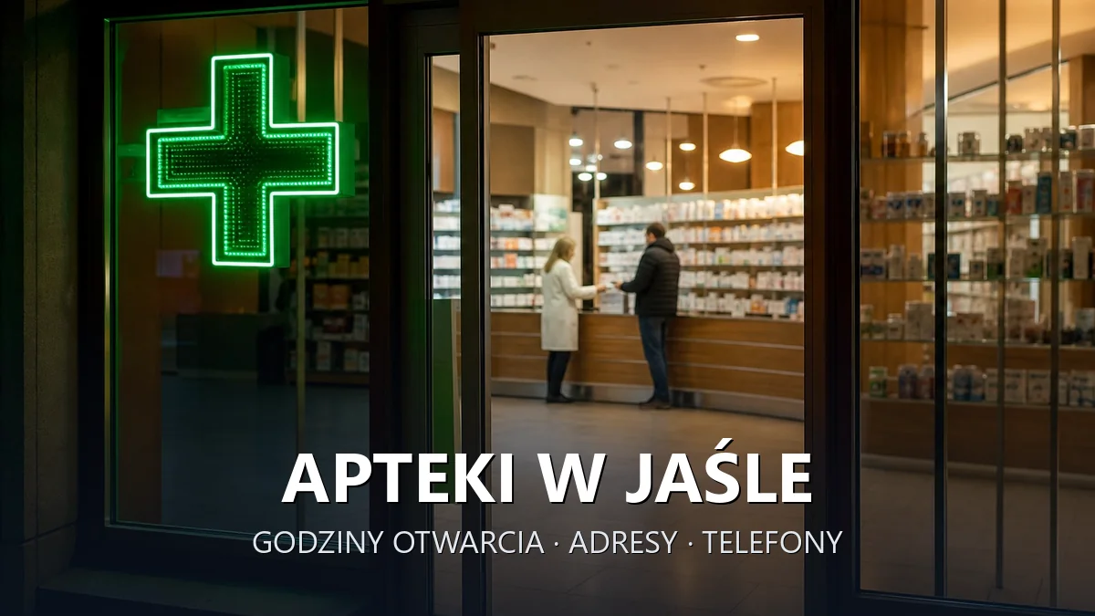 Apteki w Jaśle - godziny otwarcia i dyżury