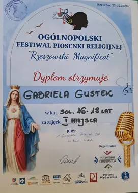 Gabriela Gustek z JDK wraca z Rzeszowa z pierwszym miejscem