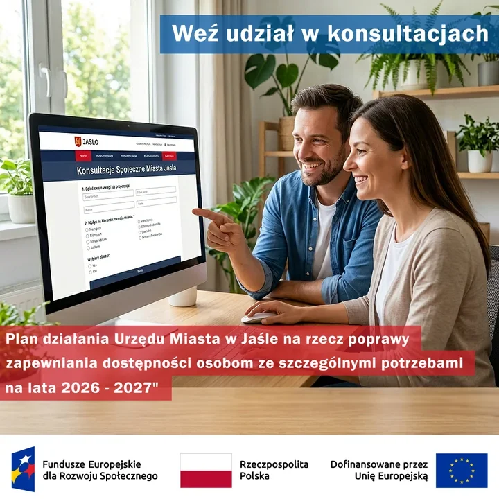 Jasło pyta mieszkańców o dostępność. Do 4 czerwca można zgłosić uwagi do planu na lata 2026–2027