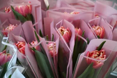 Szefowie komendy zaskoczyli - kwiaty i podziękowania dla kobiet w KPP Jasło