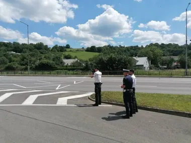 Polsko-słowacki patrol w Ożennej - sprawdzali prędkość i trzeźwość